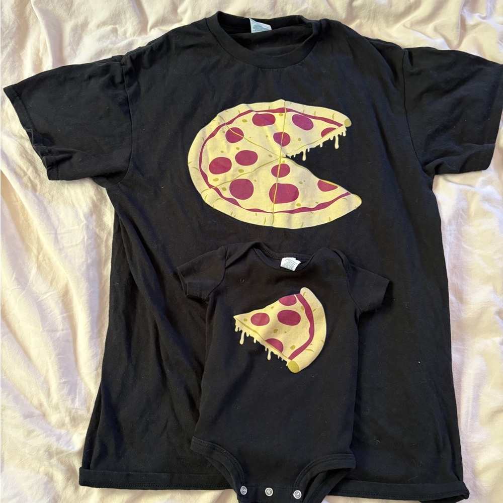 Delta Black Pizza Graphic Kids Bodysuit